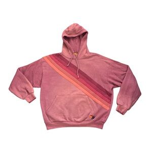 Aviator Nation Cross Stripe Pullover Hoodie